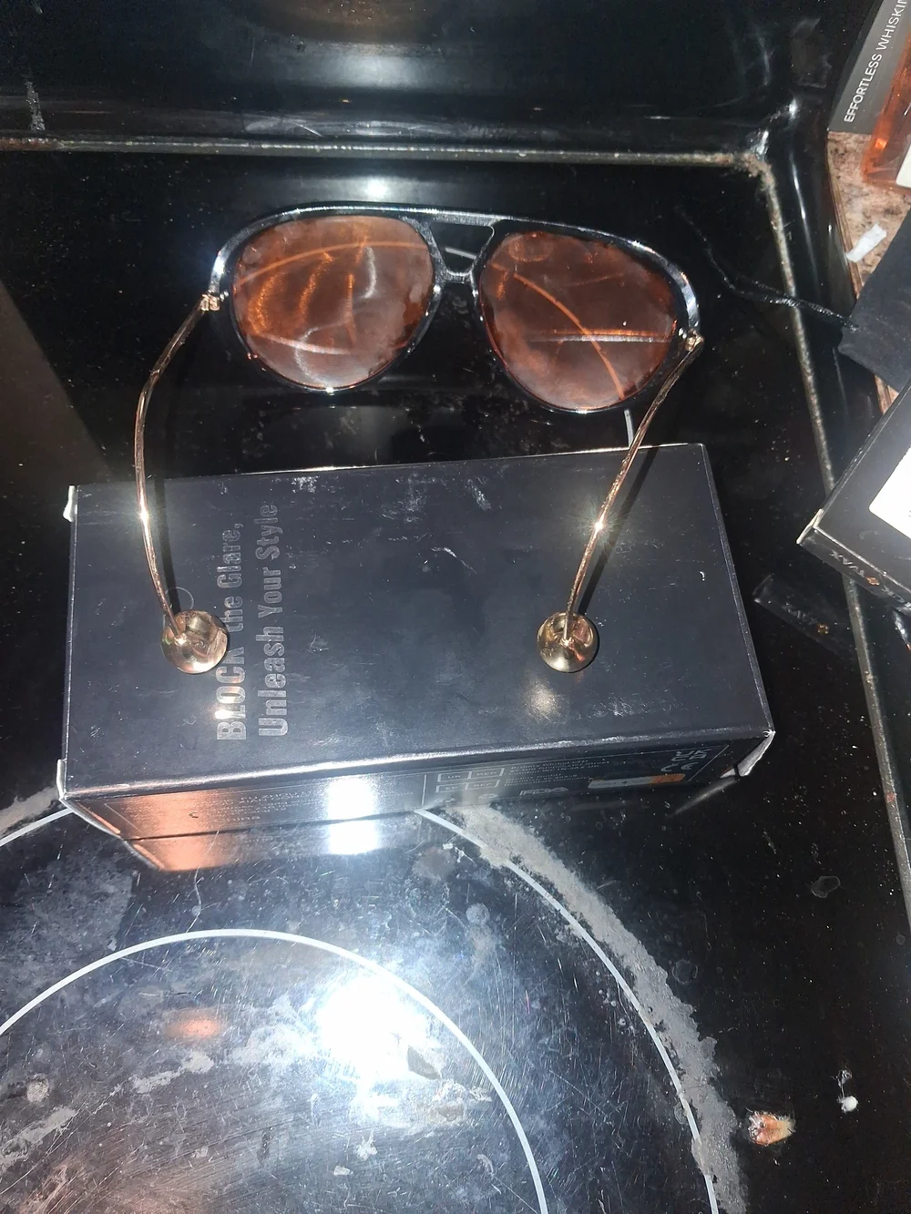 Aviator Sunglasses with Orange Lenses -